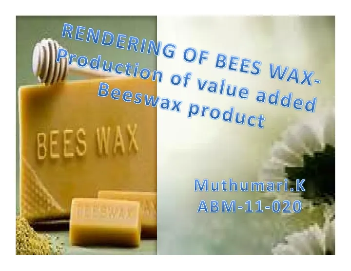 Cover of Beeswax: production and properties